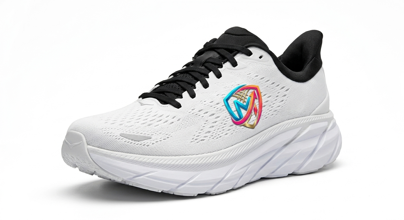 White and black sneakers